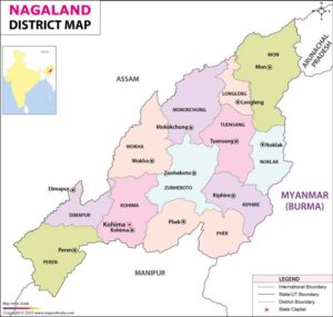 Nagaland district map